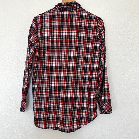 Moussy Plaid Vintage Button Down Top Size Free (One Size) Red Blue White - Picture 4 of 9